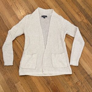 Eddie Bauer Cream Textured Knit Cardigan
